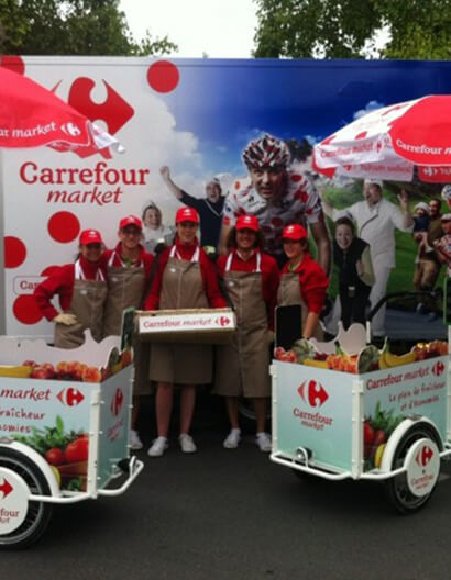 CARREFOUR Animations zones départ et arrivée TOUR DE FRANCE